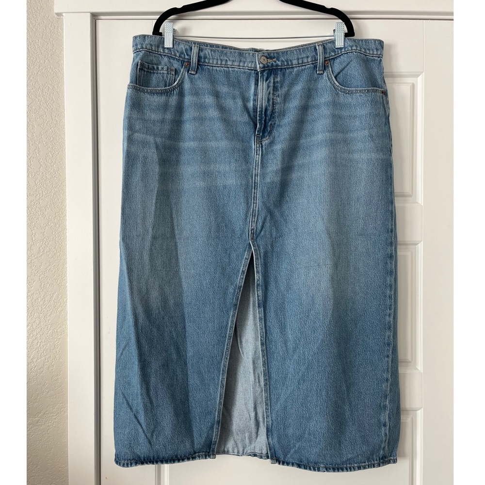 90's/Y2K Old Navy Denim Midi Skirt